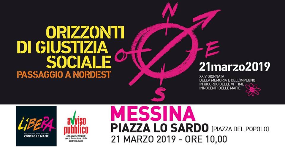 Vittime di mafia, anche a Messina il 21 marzo l’iniziativa di Libera. Appuntamento in Piazza del popolo