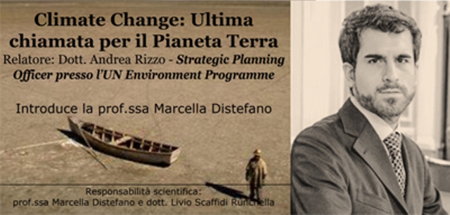 “Climate Change: Ultima chiamata per il Pianeta Terra”: il seminario di Andrea Rizzo, laureato messinese di successo