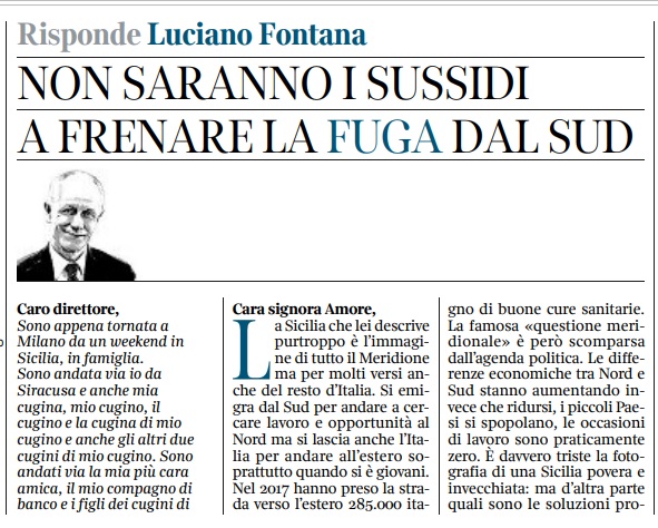 In una lettera al Corriere della Sera la cruda verità: “la Sicilia muore nell’indifferenza generale”