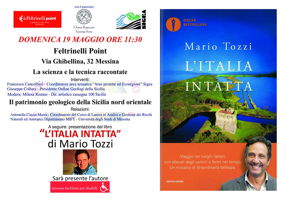 Domenica 19 maggio Mario Tozzi a Messina per presentare il suo ultimo libro