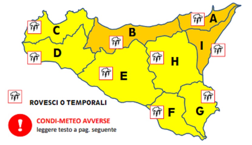 Maltempo: in arrivo temporali e venti forti su gran parte dell’Italia. Allerta arancione in Calabria e Sicilia