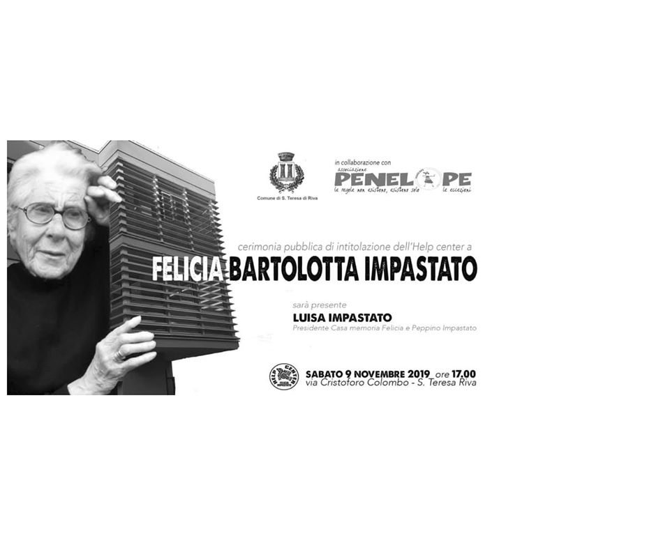 Cerimonia di intitolazione dell’Help Center a Felicia Impastato