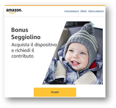 Bonus seggiolino: ecco come usufruire dello sgravio di 30 euro anche su Amazon