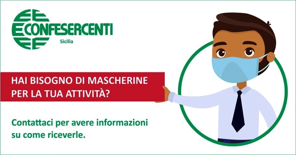 Coronavirus, da Protezione Civile 300mila mascherine a Confesercenti Sicilia. Iniziata la distribuzione provinciale