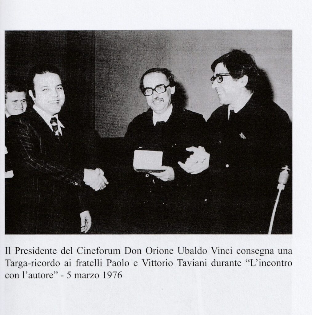 Ubaldo Vinci “Presidente Onorario” del Cineforum Don Orione